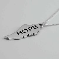Image 4 of  HOPE - WORD ON A WING PENDANT