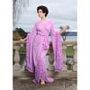 Vintage Violet Sheer Ruffled "Selene" Dressing Gown PRE-ORDER