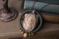 Image 4 of Green linen zebra feldspar necklace