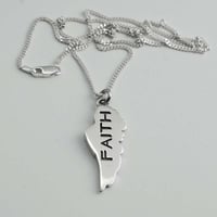 Image 4 of  FAITH ~ WORD ON A WING PENDANT