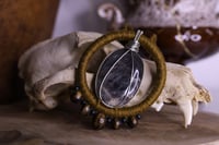 Image 3 of Golden linen black moonstone necklace