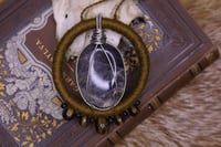 Image 2 of Golden linen black moonstone necklace
