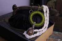 Image 4 of Green linen chiastolite necklace
