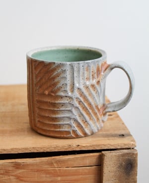 Image of Soda Fired Carved Mug