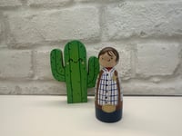 Image 4 of Red the Cowboy - Peg Doll 