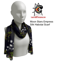 Image 2 of 'Moon & Stars Empress' Long Silk Scarf