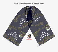 Image 1 of 'Moon & Stars Empress' Long Silk Scarf