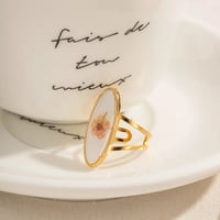 Image 3 of 18K Gold Plated Delicate Flower Open Ring