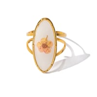 Image 4 of 18K Gold Plated Delicate Flower Open Ring