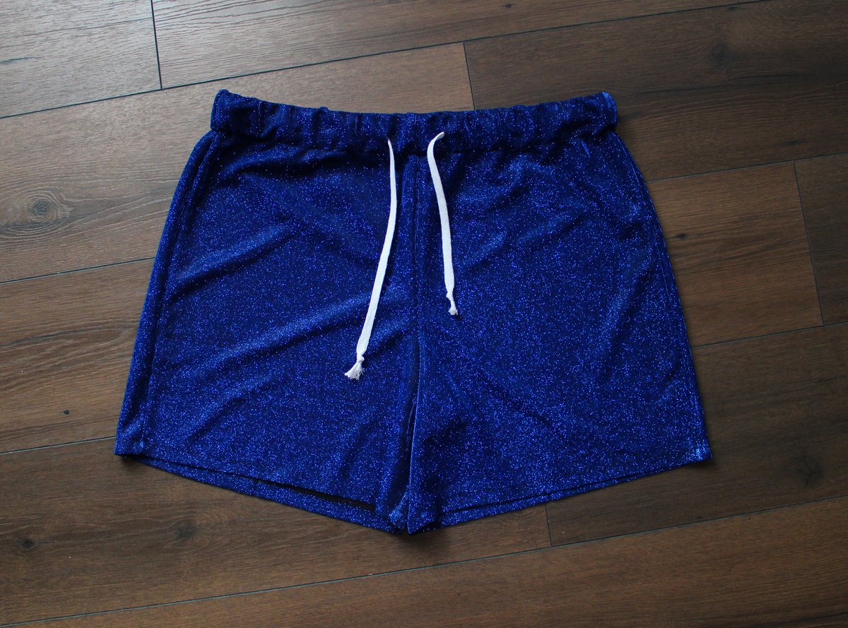 Image of Royal blue glitter shorts 