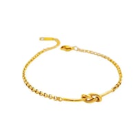 Image 4 of Gold Plated Knot Chain Bracelet