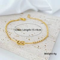 Image 5 of Gold Plated Knot Chain Bracelet