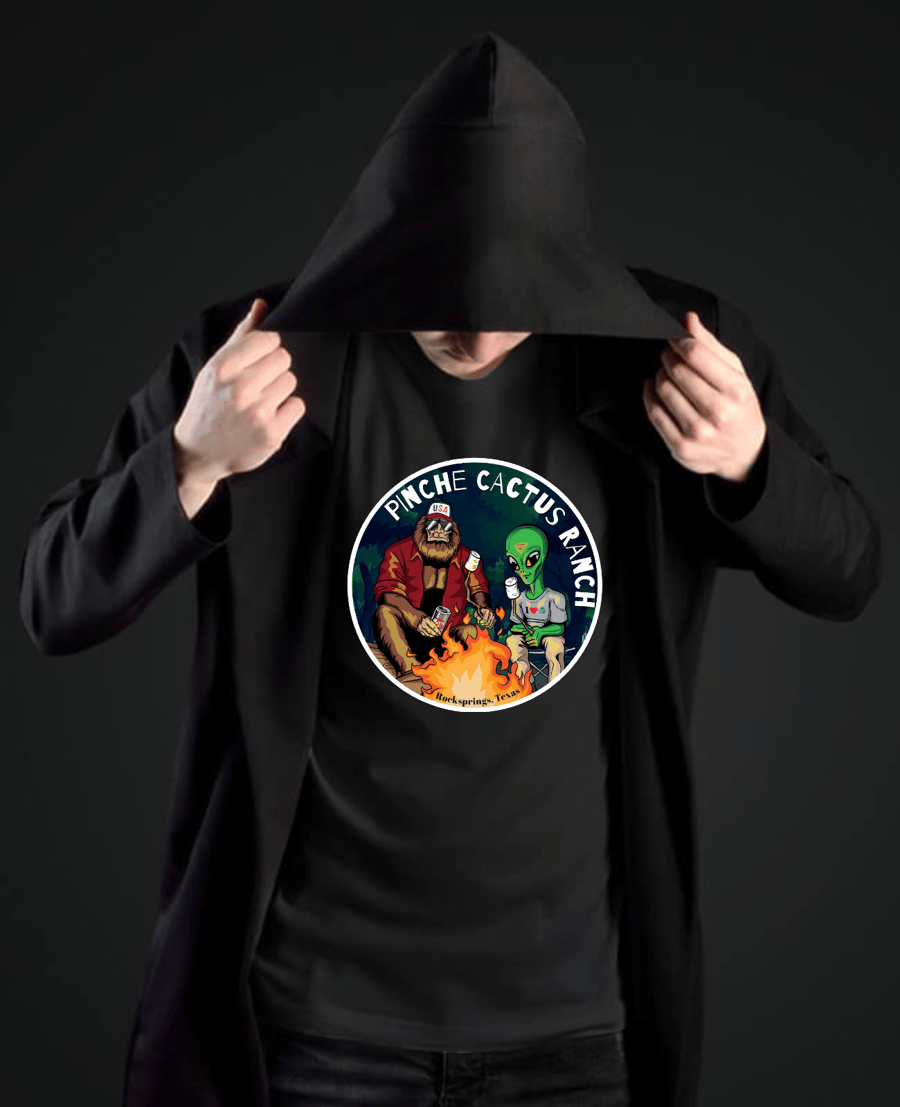 Image of Pinche Cactus Ranch Bigfoot & Alien T-Shirt