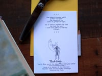 Image 3 of Knight With Roses Greeting Card - Knightly Love Poem on Back