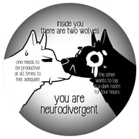 Image 1 of Two Wolves 6-inch Button