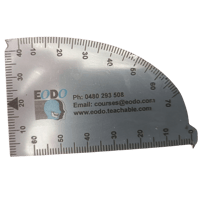 Stainless Steel Mandibular Range of Motion Ruler with EODO Logo - Autoclaveable