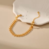 Image 4 of 18K Gold Plated Wheat Bracelet