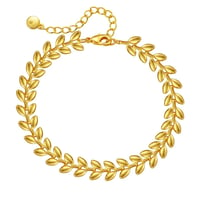 Image 5 of 18K Gold Plated Wheat Bracelet