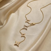 Image 3 of 18K Gold Plated Y Shape Star Necklace