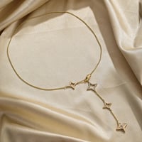 Image 1 of 18K Gold Plated Y Shape Star Necklace