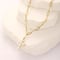 Image of 18K Gold Plated Artificial Pearl Pendant Necklace