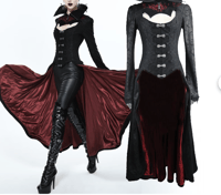 red lined victorian vampire jacket
