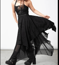 Image 1 of beautiful web material killstar dress