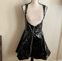 vinyl suspender dress 