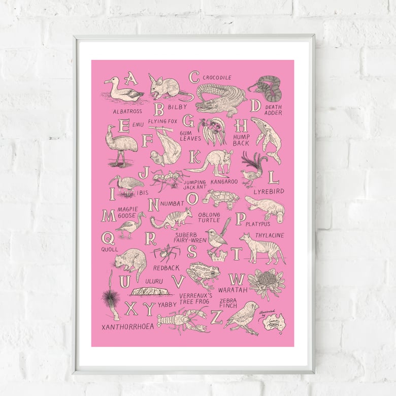 Image of ABC FLORA AND FAUNA PINK