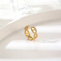 Image 2 of Gold Plated Geometric Open Ring