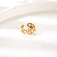 Image 1 of Gold Plated Geometric Open Ring