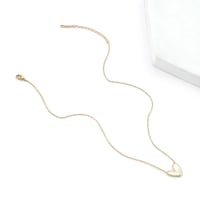 Image 4 of 18K Gold Plated Shell Heart Necklace