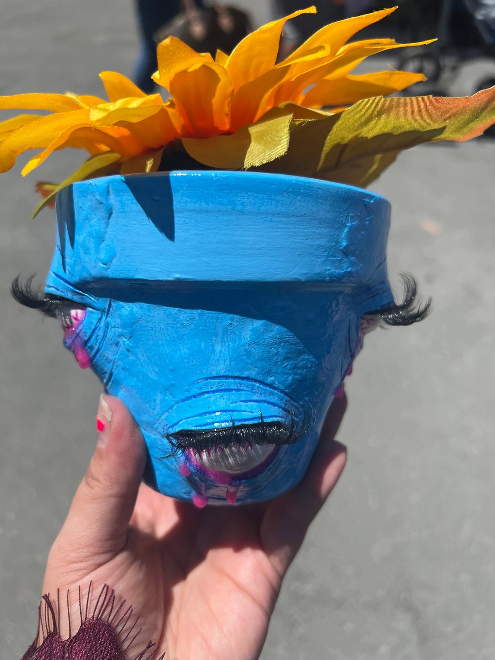 Image of Crybaby Demon: Blue/Pink (Indoor Planter)