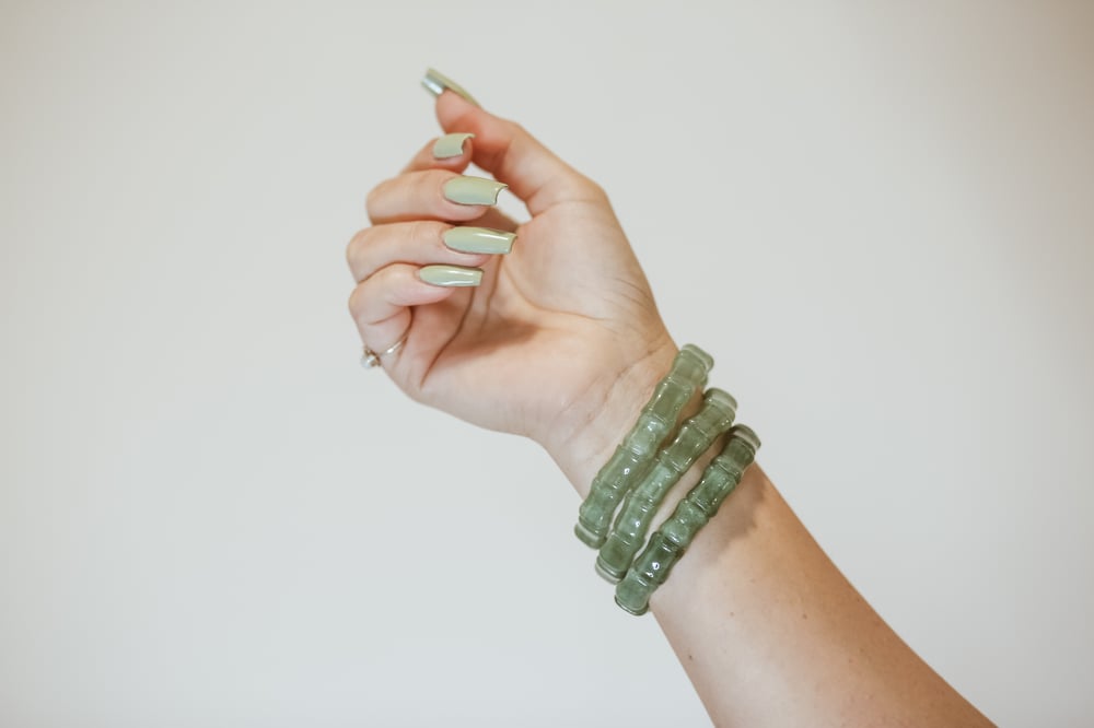 Image of Jade tumbled crystal bracelet