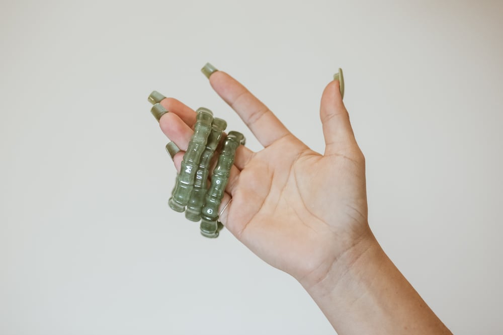 Image of Jade tumbled crystal bracelet