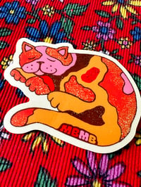 Image 2 of Sleepy Cat-weatherproof sticker