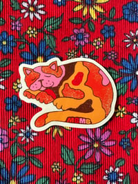 Image 3 of Sleepy Cat-weatherproof sticker