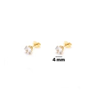 Image 2 of Petite Golden Goddess Harmony Crystal Studs 4 mm