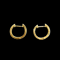 Image 3 of Crystal Golden Goddess Hoops