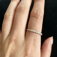 Image 3 of Golden Goddess French Pavé Crystal Ring Band 