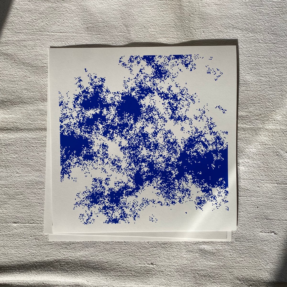 Blue Pixels Fighting Fine Art Prints