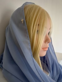 Image 2 of Mini Cross Veil (Blue)