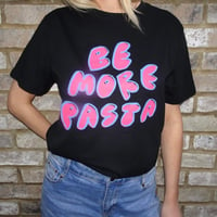Image 4 of Be More Pasta Tee (Black)