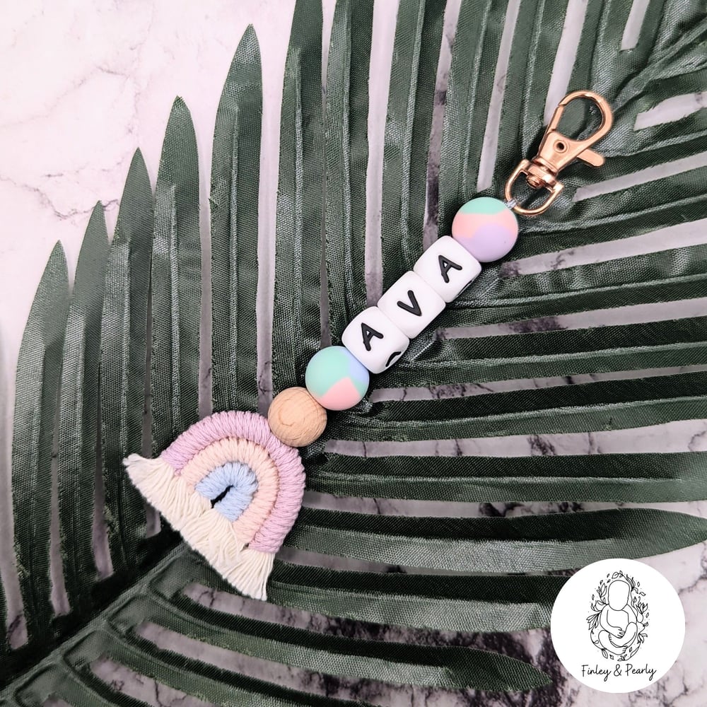 KEYRING: Macrame Rainbow