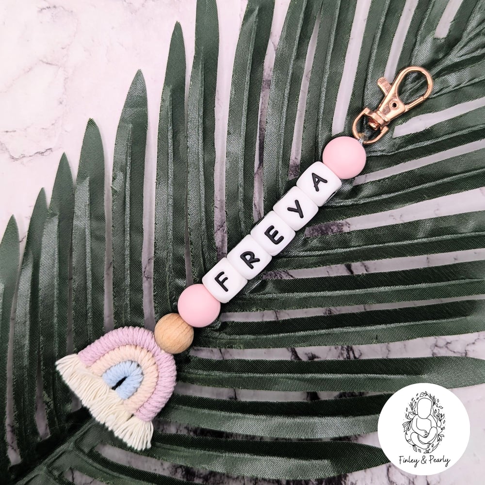 KEYRING: Macrame Rainbow