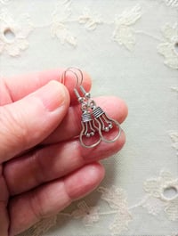 Image 2 of Silver Lightbulb Charm Earrings