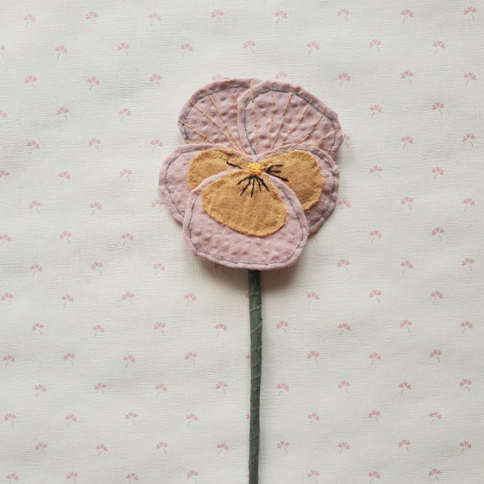 Image of Dusty Rose fabric Pansy