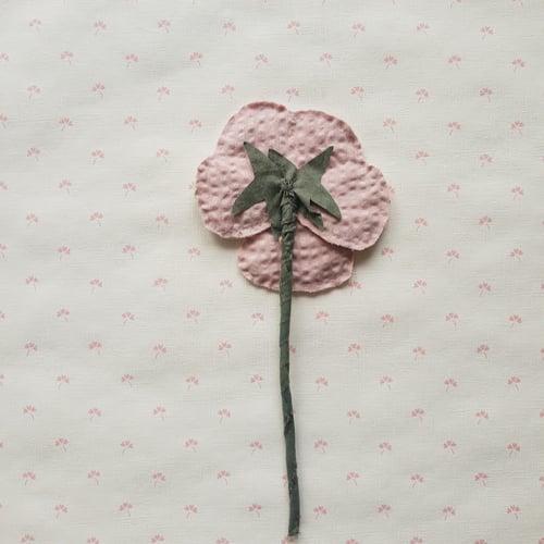 Image of Dusty Rose and Cream fabric Pansy