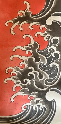 Image 1 of Wave study (red sky) 