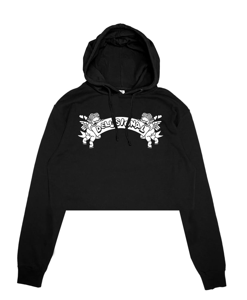 Image of PRE-ORDER Delusional Cherubs cropped hoodie